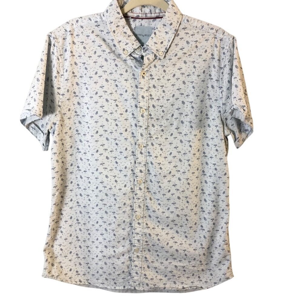Steel & Jelly Beach Umbrellas Sand Chairs Short Sleeve Shirt